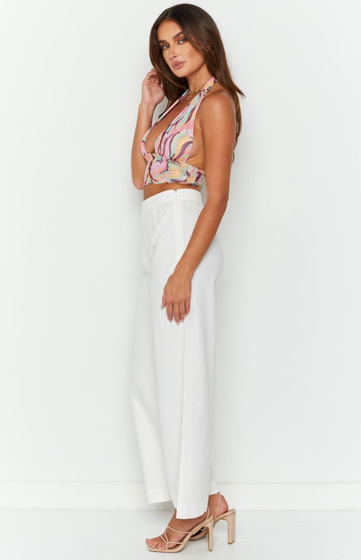 The Julian Linen Pant White is perfect for a casual summer’s brunch with your pals! Style these beauties with nude slides, a cane bag and some black shades for the chicest look this summer. 



Linen pants in white

Tailored hem 

Invisible zip at side

Unlined, semi-sheer

Lightweight material


With BB Exclusives, rock some sweet looks that you won’t find anywhere else! From floor-length formal dresses to casual crops and tees, no matter the event or occasion, you will turn heads! Beige Beach Bottoms For Spring, Trendy Straight Vacation Bottoms, Chic Summer Pants, Trendy Straight Pants For Vacation, Trendy Vacation Pants, Beige Bottoms For Summer Outings, Beige Bottoms For Summer, Trendy Straight Leg Beach Bottoms, Chic Wide Leg Pants For Vacation