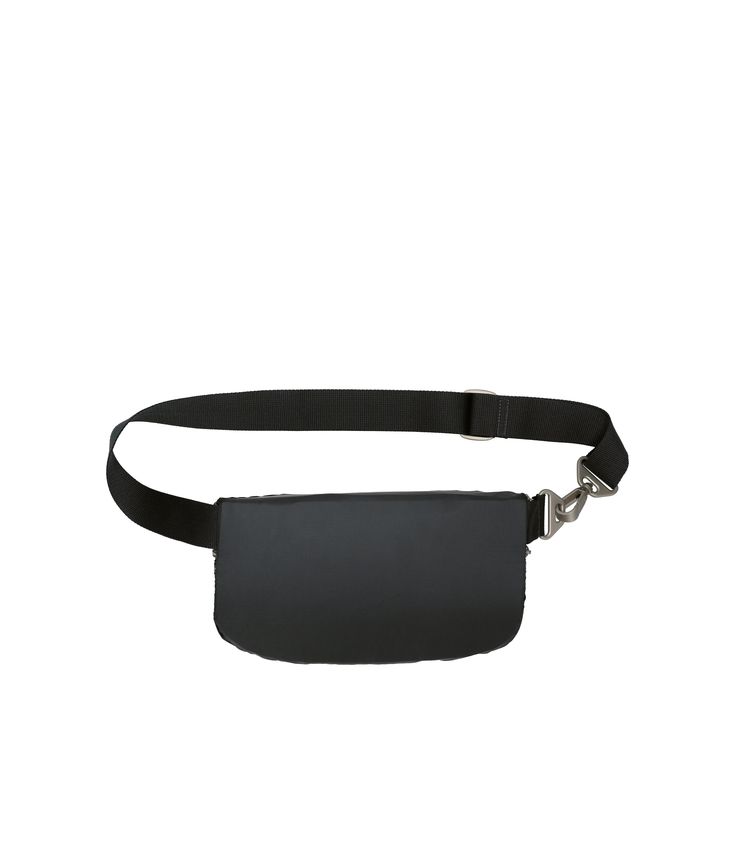 Zip main closure, Exterior front zip pocket, 1.5in/3.8cm wide adjustable waist belt (Max length including bag body and buckle: 48.4in/123cm, Min length: 32.8in/83.5cm)Dimensions: 7.2H x 10.6W x 2.8D in, 18.2H x 26.8W x 7.2D cm Versatile Bags With Removable Belt For On-the-go, Black Shoulder Bag With Removable Belt For On-the-go, Versatile Black Shoulder Bag With Removable Belt, Black Shoulder Bag With Belt, Functional Shoulder Bag With Removable Belt For Everyday Use, Black Business Bag With Removable Belt, Black Belt Bag With Removable Belt, Daily Use Crossbody Belt Bag With Removable Belt, Versatile Black Bag With Removable Belt