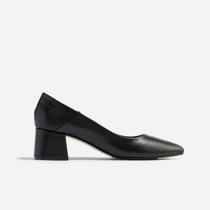 Not your average dress shoe. The Fiorela is thoughtfully designed with a modern tapered block heel, functional closed toe, and all-day wearability. Nisolo Shoes, Mid Heel Sandals, Size 11 Heels, Dress Shoe, Mid Heel, Sustainable Materials, Womens Heels, Leather Working, Black Heels