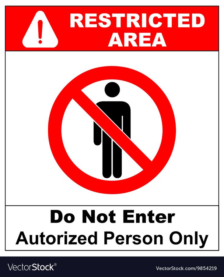 a red and white sign that says restricted area do not enter authorized person only on it