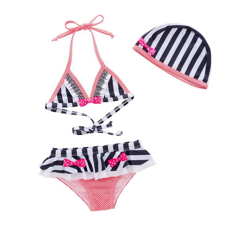 Size: 5 6 Material: 20% Elastane And 80% Polyamide Care: Machine Wash Cute Swimwear With Uv Protection For Vacation, Adjustable Striped Swimwear For Summer, Summer Beach Sets With Uv Protection, Pink Beachwear Sets For Swimming, Pink Swimming Sets For Beachwear, Playful Fitted Tankini With Uv Protection, Adjustable Swimwear For Summer Playwear, Summer Swimming Sets With Uv Protection, Uv Protection Swim Sets For Summer