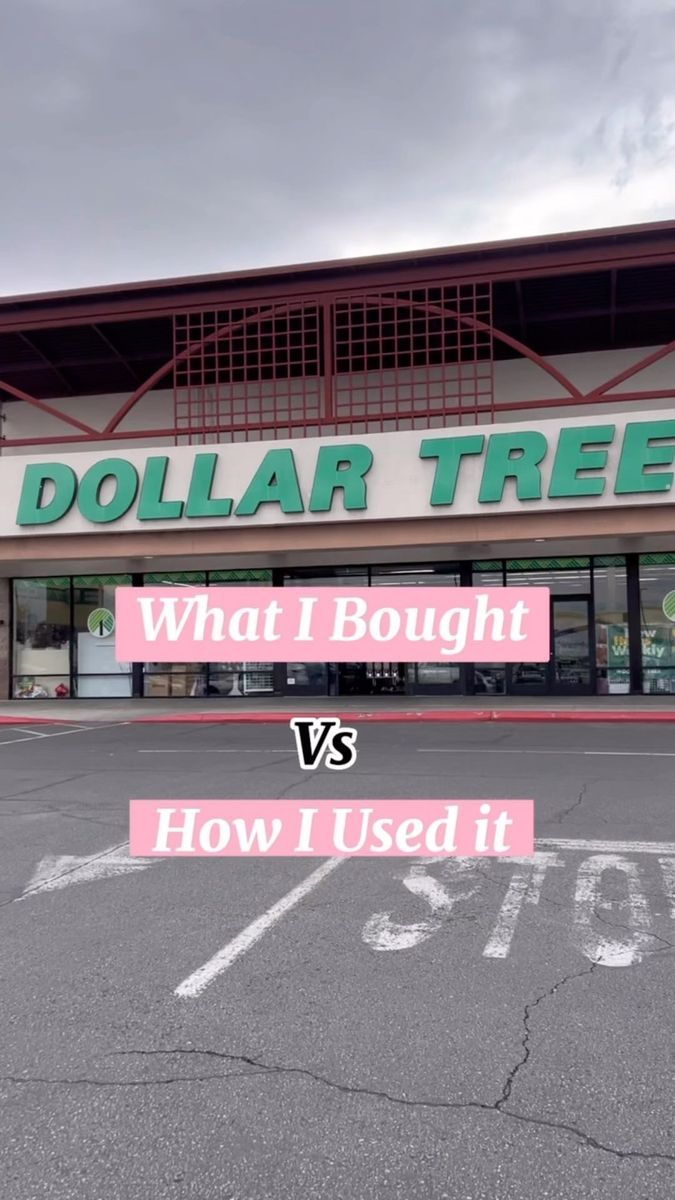 dollar tree and what i bought it in the middle of an empty parking lot next to a store