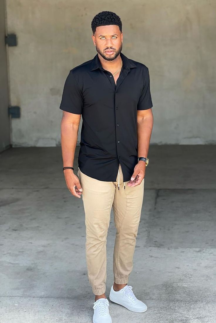 Perfect Casual Outfits for Men: Best Style Guide of 2023 Kakis Pants Outfit Men Formal, Men Style Ideas Outfits, Hot Styles Outfits Men, Casual Men Outfits Spring, Mens Outfits Khaki Pants, Mens Khakis Outfit Casual, Lean Guys Fashion, Summer Men Clothes, Outfits For Men Summer Style