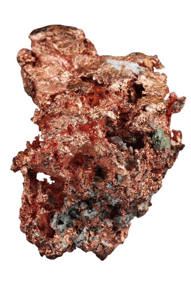 a piece of rock that is red and brown