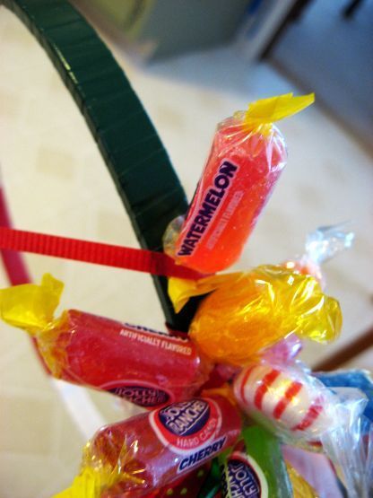 a bunch of candy sitting on top of a counter