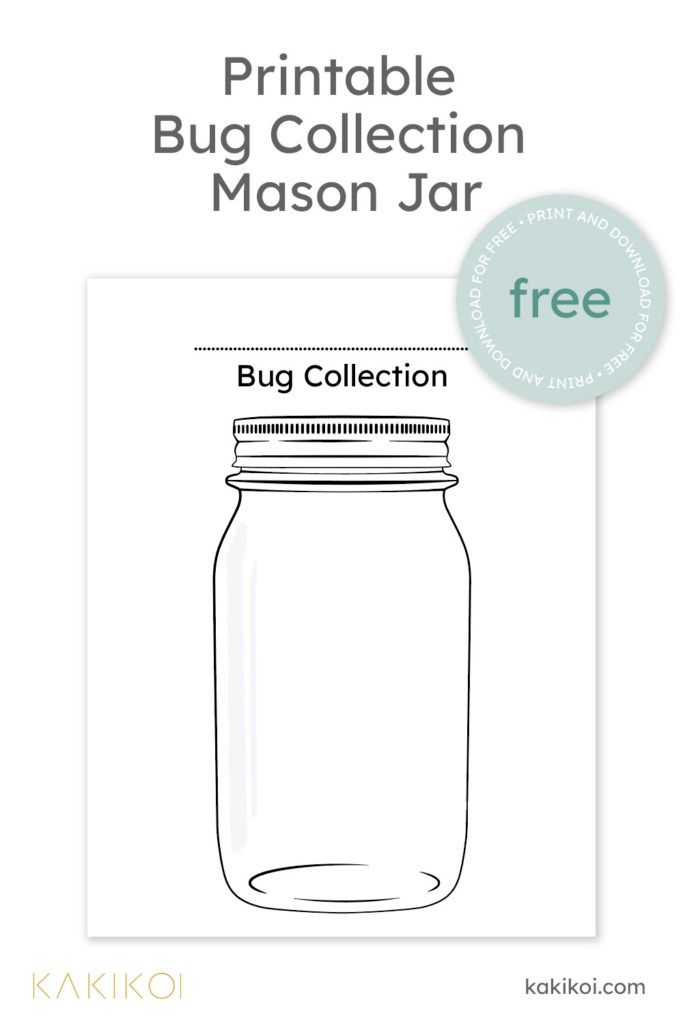 the printable bug collection mason jar