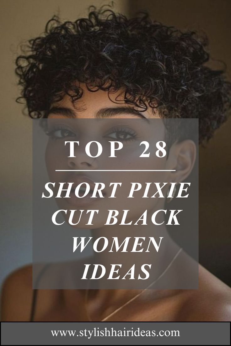 These 28 pixie cut ideas offer a range of textured looks that enhance natural beauty. Whether curly or straight, these short styles bring out the best in every face shape and style preference! #TexturedPixie #NaturalHair Short Pixie Cut Black Women, Natural Short Cuts, Curled Pixie Cut, Pixie Cut Black Women, Pixie Cut Curly Hair, Curled Pixie, Curly Pixie Cuts, Natural Black Women, Curly Pixie