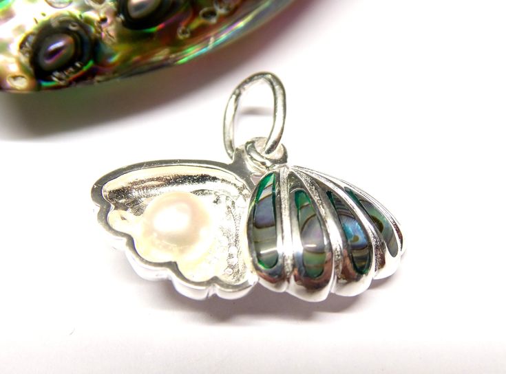 Silver Shell Pendant Motif "Shell with pearl" Abalone shell Freshwater cultured pearl one side a silver shell with abalone shell inserted the back a pearl in the silver shell both parts movable made of sterling silver good quality workmanship Height: 1.2cm Width: 1.3 cm Eyelet: 4 x 6 mm inner diameter Item number: AB - 5807 guaranteed 925 Sterling Silver Stamp 925 and BB as guarantee stamp our products are regularly tested by the Swiss Silver Control Shell With Pearl, Pendant Silver, Shell Pendant, Abalone Shell, Item Number, Jewelry Necklace Pendant, Shells, Handmade Items, Jewelry Necklaces