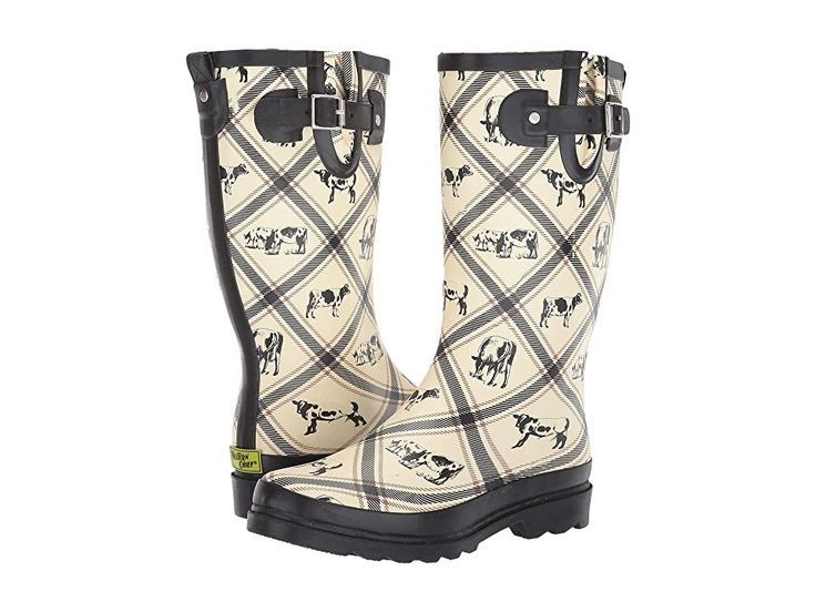 Western Chief Printed Tall Rain Boot - Women's Rain Boots : Country Cows : Brighten up a dreary day with these charming Western Chief Printed Tall Rain Boot. Rainy days won't seem so gloomy anymore when you get the excuse to wear your Western Chief Symphonic rain boots! Gallop into the rainy season with the Western Chief Owl Branch rain boots. You will love rainy days with the floral printed Western Chief Poppy Pop Tall Boot rain boots. No need to cry over spilled milk. Put on the Western Chief Outdoor Waterproof Boots With Buckle Closure And Round Toe, Waterproof Round Toe Boots With Buckle Closure For Outdoor, Insulated Boots For Rainy Season Outdoor Use, Women's Rain Boots, Boots Country, Country Cow, Corral Boots, Womens Rain Boots, Rainy Season