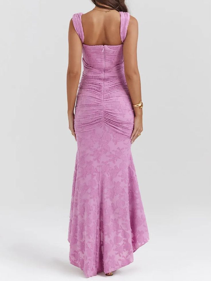 Washing instructions: Hand Wash Composition: Polyester, Spandex, Natural Fiver Designer Style ID: FP63256666 Purple Floor Length Dress, Female Elegance, Purple Floor, Mermaid Midi Dress, Romantic Maxi Dress, Pink Floral Maxi Dress, Romantic Floral Print, Party Maxi Dress, Floral Corset