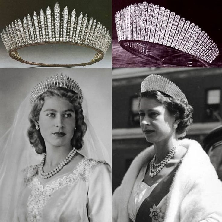 the tiara was worn by princess elizabeth, queen of england and later lady of wales