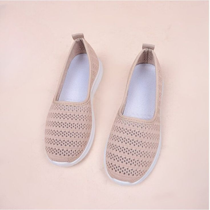 The Knitted Fabric Lightweight Loafers are remarkably durable and light. They look great and are really comfortable to wear. Blisters, scars, foot sweat, and pain are all prevented by its skin-friendly design and careful production. They are available in many current and stylish colors. Footwear to last you a lifetime: This is a really good quality material shoe. It's made of a solid material that will last an eternity. Perfect for running, walking, and any outdoor activity you want to do. They' Casual Breathable Closed Toe Slip-ons, Breathable Walking Shoes For Summer, Beige Non-slip Slip-ons, Beige Comfortable Slip-on Sneakers With Round Toe, Comfortable Slip-on Non-slip Flats, Comfortable Non-slip Slip-on Flats, Comfortable Non-slip Flat Slip-ons, Spring Slip-on Slip-resistant Walking Shoes, Slip-on Slip-resistant Walking Shoes For Spring