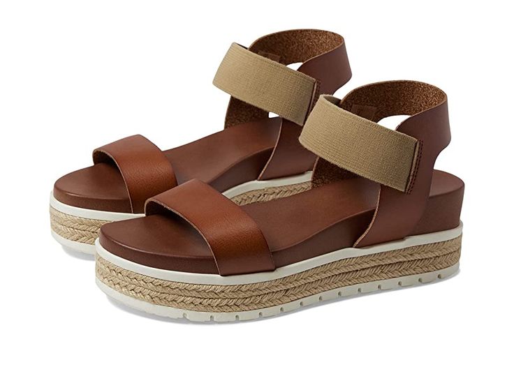 Spring Double Strap Cushioned Wedge Sandals, Spring Double Strap Wedge Sandals With Cushioned Footbed, Comfortable Synthetic Slingback Sandals With Round Toe, Medium Width Cushioned Slingback Sandals For The Beach, Adjustable Platform Footbed Sandals Casual, Casual Adjustable Platform Footbed Sandals, Comfortable Open Toe Synthetic Footbed Sandals, Casual Adjustable Wedge Sandals With Arch Support, Summer Slip-on Sandals With Contrast Sole