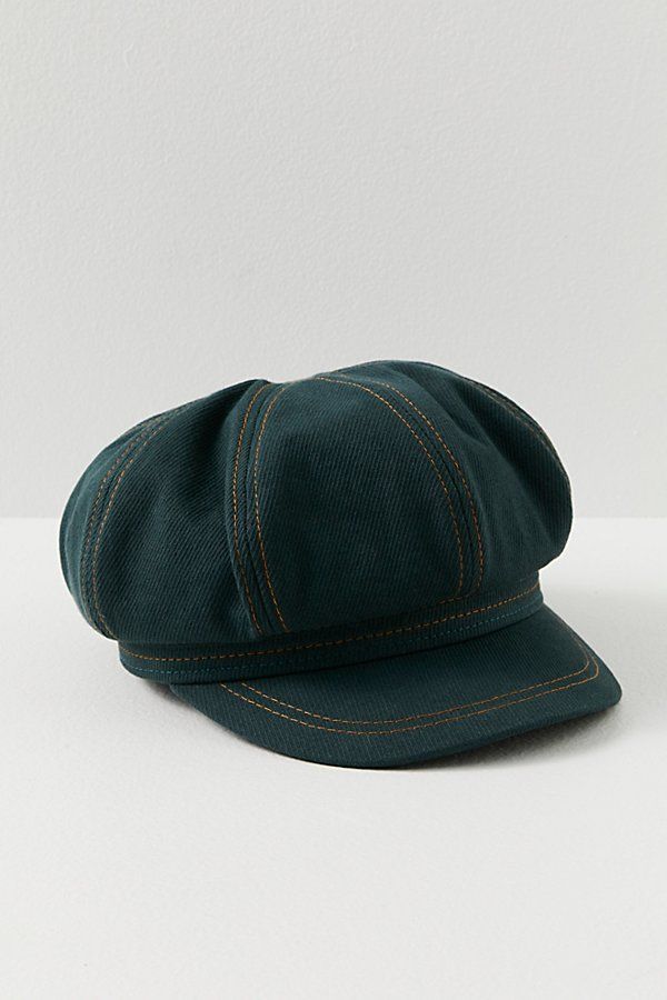 This vintage-inspired lieutenant cap is the perfect go-with-everything accessory. **Features:** Fitted style, textured denim fabrication, stitched detailing, slouchy top, and a short brim **Why We <3 It:** Throw this cap on when your hair is giving you hassle for an instantly put-together look. Fall Hats Women, Newsboy Cap Women Outfit, Cool Headbands, Lieutenant Hat, Goth Hats, Messenger Hat, Traveler Hat, Vintage Hats For Women, Bakerboy Hat