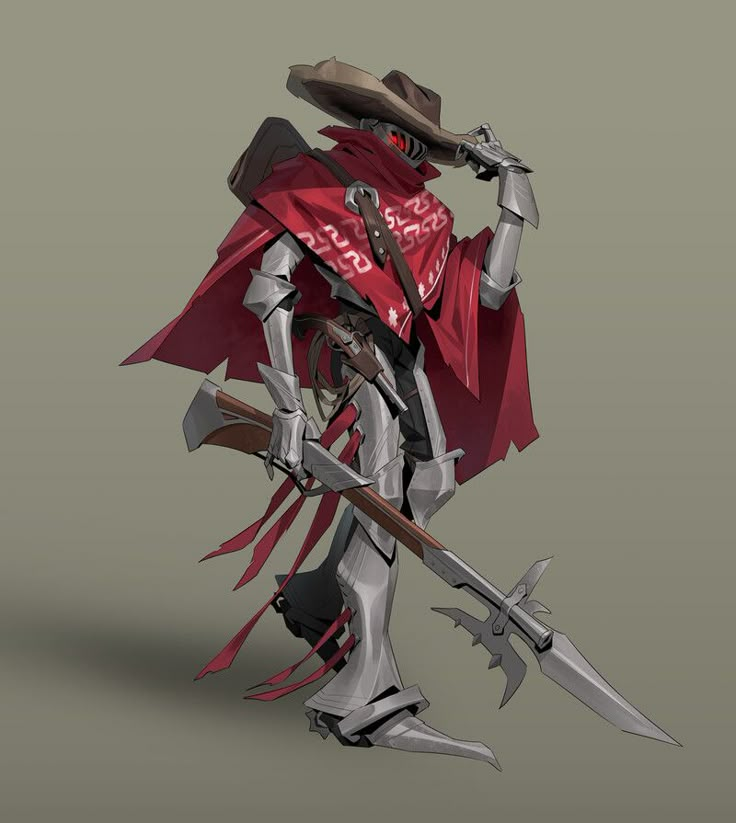 ArtStation - The Knight of Cowboy Cowboy Character Design, Cowboy Draw, Cowboy Design, The Knight, Knight Art, Dungeons And Dragons Characters, Dnd Art, Dungeons And Dragons Homebrew, Robot Concept Art