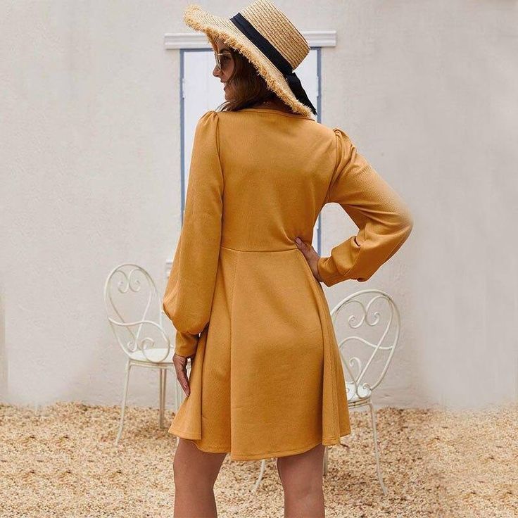 Spring Short Party Dress Women Elegant A Line Dress Ladies Sexy V-neck Long Sleeve Dress Bodycon Beach Dresses for Women Long Sleeve Dress Bodycon, Beach Dresses For Women, Waistcoat Sweater, Solid Dress Casual, Party Dress Women, Boho Beach Dress, Long Sleeve Dress Formal, Short Party Dress, Cotton Linen Dresses