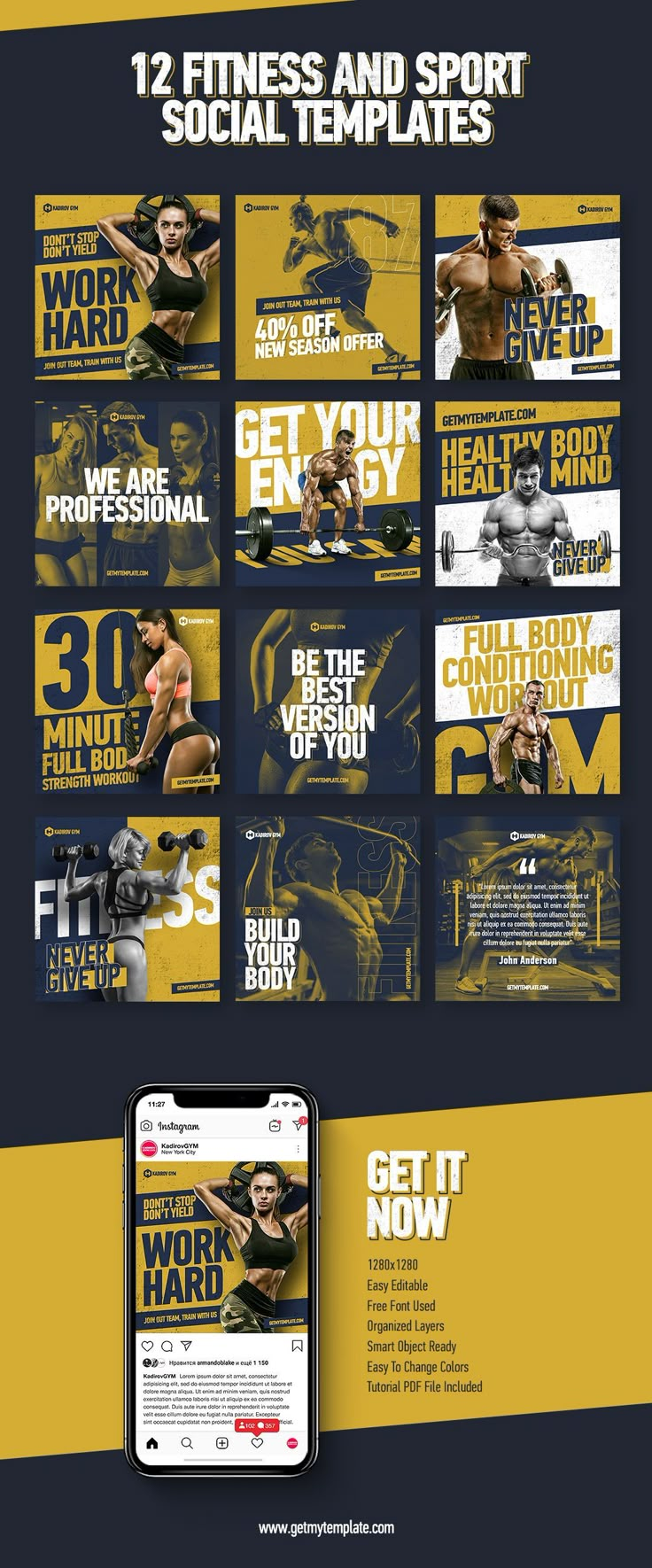 an advertisement for a bodybuilding gym with the words get fit now on it