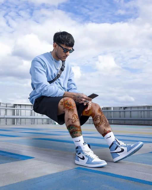 Jordan 1 Outfit Men Summer, Blue Jordans Outfit, Outfits Azul, Jordan 1 Outfit Men, Blue Outfit Men, Jordan 1 High Outfit, Street Wear Fashion, Jordan 1 Outfit, Nike Off White