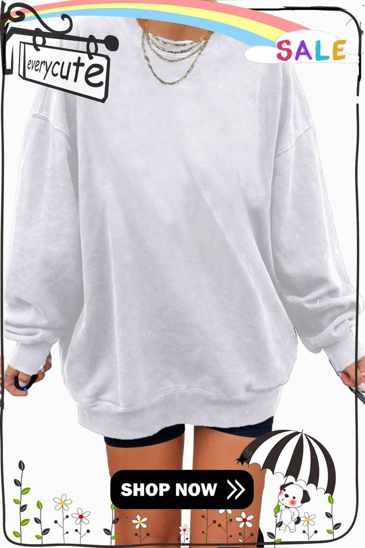 White Oversized Solid Drop Shoulder Sweatshirt Oversized Cotton Sweatshirt With Batwing Sleeve, Oversized Solid Color Hoodie For Streetwear, Oversized Solid Color Plain Hoodie, Oversized Crew Top For Fall, Casual Plain Sweatshirt For Streetwear, Oversized Sporty Tops For Fall, Relaxed Fit Cotton Sweatshirt With Batwing Sleeve, Oversized Solid Color Casual Hoodie, Casual Oversized Solid Color Hoodie