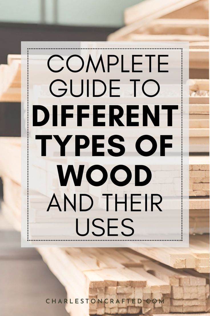 different types of wood stacked on top of each other with text overlay that reads complete guide to different types of wood and their uses