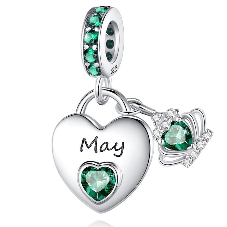 PRICES MAY VARY. 👑Hypoallergenic Material:👑 Birthstone Charm is made of real 925 hypoallergenic sterling silver with rhodium finished make the bracelet charms particularly bright and fade-resistant. Never uses lead, nickel or any other prohibited materials, heart dangle charms is friendly to sensitive skin. High quality cubic zirconia catch the light from every angle, and the sparkle is very brilliant , you can get lots of compliment. 👑Fit for Bracelets and Necklaces:👑 charm for bracelets wi Dangling Charms Jewelry For Birthday And Mother's Day Gift, Mother's Day Jewelry With Dangling Charms As Birthday Gift, Mother's Day Birthday Gift Jewelry With Dangling Charms, Dangling Charms Jewelry For Valentine's Anniversary, Dangling Charms For Valentine's Day Gift, Valentine's Day Gift Charms With Dangling Details, Valentine's Day Anniversary Jewelry With Dangling Charms, Personalized Heart Charms For Birthday, Mother's Day Birthstone Charms For Gifts