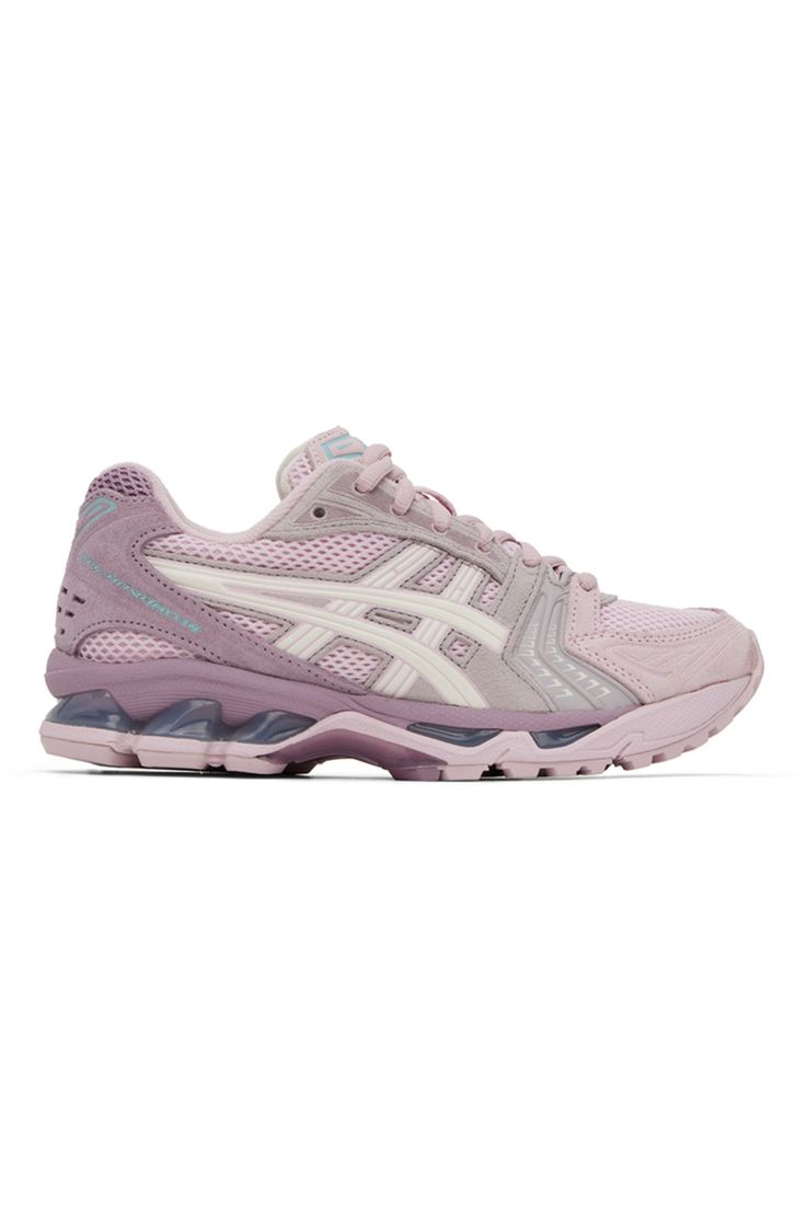 Pink GEL-KAYANO 14 Sneakers by Asics on Sale Asics Athleisure Sneakers With Translucent Outsole, Asics Mesh Running Shoes For Streetwear, Pink Sporty High-top Sneakers With Rubber Waffle Outsoles, Sporty Pink High-top Sneakers With Rubber Waffle Outsoles, Asics Sneakers With Rubber Waffle Outsoles For Light Sports, Asics Low-top Mesh Sneakers, Asics Sneakers With Laces For Jogging, Pink High-top Sneakers With Translucent Outsole For Streetwear, Asics Mesh Functional Sneakers