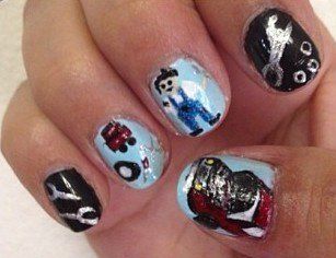 Auto Mechanic Nails Mechanic Nails, Nails Plane, Auto Mechanic, Nailed It, Beauty Stuff, Car Mechanic, Hair And Nails, Fashion Beauty, Nail Art