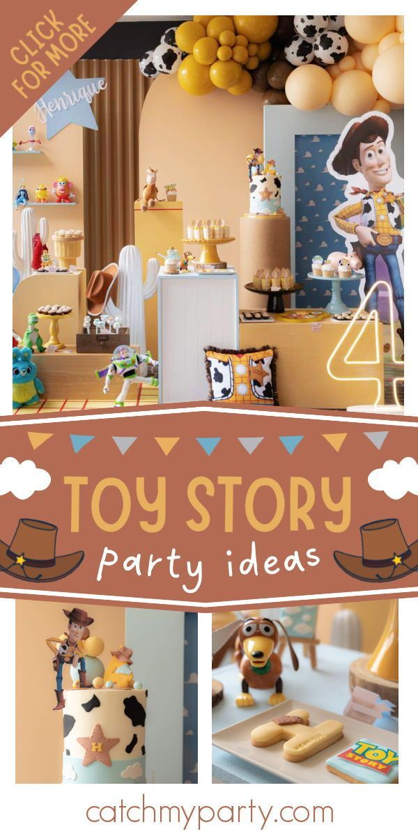 a toy story party with toys and decorations