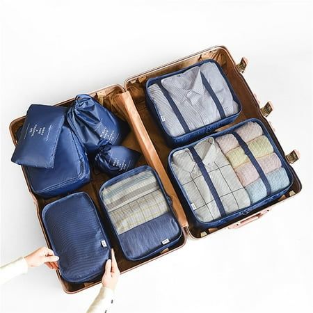 Find the desired product and enjoy a comfortable shopping experience, come to Ynlkorvg Compression Packing Cubes For Luggage Set Of 8 Travel Storage Bags For Clothes/Cosmetic/Shoes/Electronics Features: Premium quality thicker cationic fabric with buckle strap, easy two-way zippers and stitching, definitely most well-made and durable travel bag you ever owned YOUR SPACE IN YOUR LUGGAGE/BAG - Large interior volume holds all your travel clothing, shoes, makeup, shaving accessories and more. Multip Fanny Pack Fashion, Waterproof Crossbody Bag, Packing Bags, Packing Luggage, Waterproof Travel Bag, Purple Bag, Luggage Organization, Suitcase Packing, Bag Suitcase