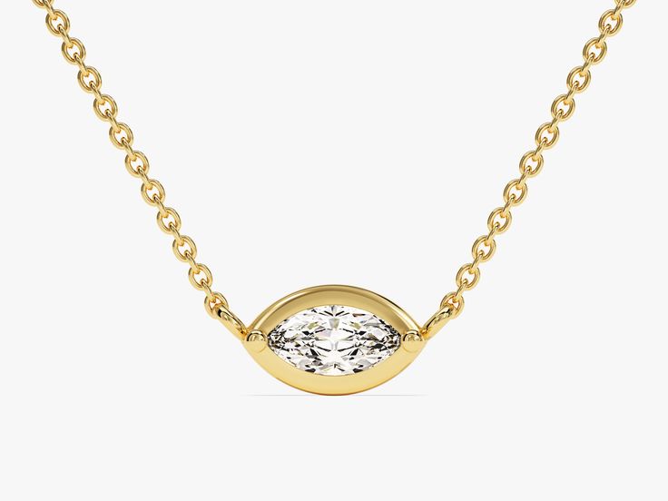 More than just a necklace, it's a conversation starter. The Bezel Set Marquise Diamond Necklace in 14k Solid Gold offers a unique blend of classic elegance and modern design. With its pear stone design, it is a treasured addition to your jewelry collection. FEATURES• Made to Order• Gold Kt: 14k Solid Gold, 18k Solid Gold• Gold Color: Rose Gold, Yellow Gold, White Gold• Available Length Range: 14 Inches - 20 Inches (Custom lengths are also available upon contact)• Available Gemstone: Diamond, Moi Luxury Gold Marquise Cut Necklace, Classic Marquise Yellow Gold Diamond Necklace, Luxury Marquise Necklace With Single Diamond, Marquise Solitaire Necklace In Yellow Gold, Luxury Single Diamond Marquise Necklaces, Gold Marquise Solitaire Necklace For Formal Occasions, Luxury Marquise Single Diamond Necklace, Elegant Gold Marquise Solitaire Necklace, Luxury Marquise Cut Yellow Gold Necklace