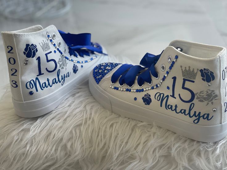 Quinceanera Shoes Blue, Quince Shoes Sneakers Royal Blue, Quinceanera Shoes Sneakers, Quince Shoes Sneakers, Quinceañera Royal Blue, Xv Shoes, Baby Blue Quinceanera Dresses, Quince Shoes, Baby Blue Quinceanera