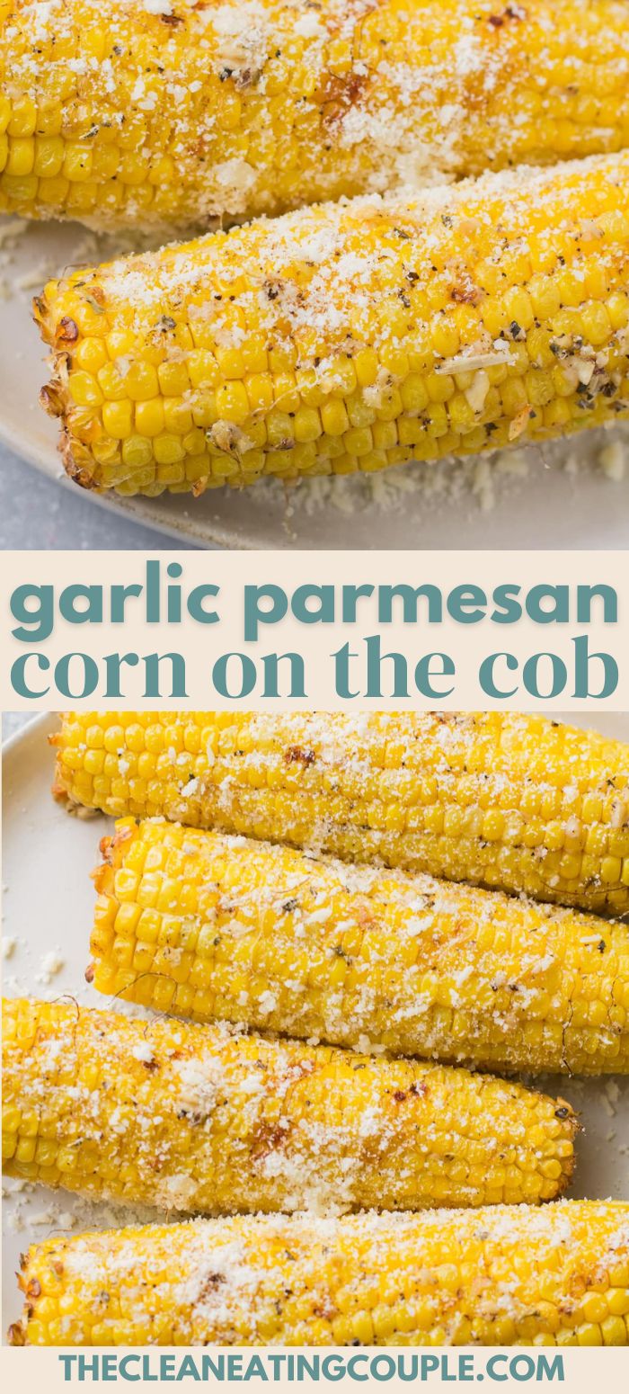 grilled corn on the cob with garlic parmesan butter and seasoning