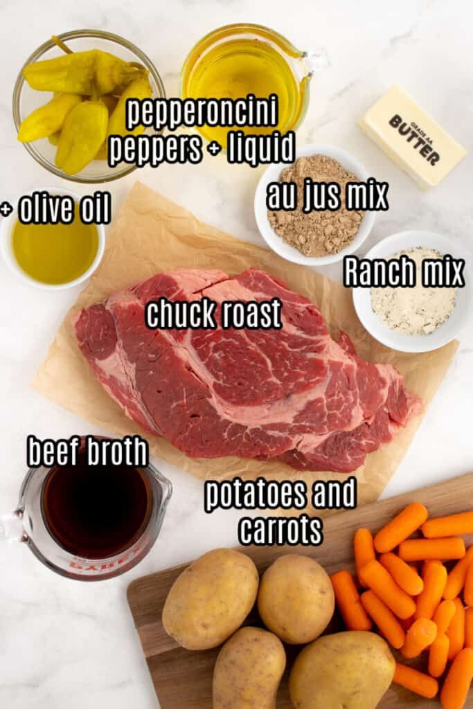 an image of meat and vegetables on a cutting board with words describing the different ingredients