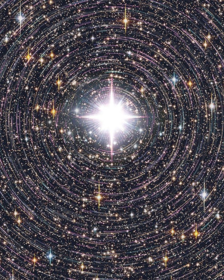 an image of a star surrounded by many stars