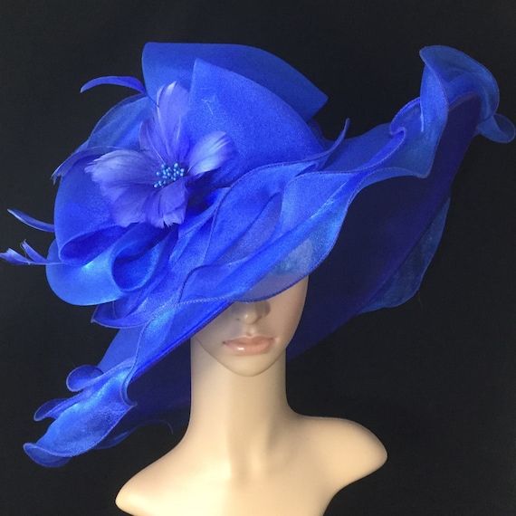 Flower Tea Party, Royal Blue Fascinator, Grey Fascinator, British Hats, Barbie Hat, Blue Fascinator, Tea Party Hats, Orchid Purple, Kentucky Derby Hats