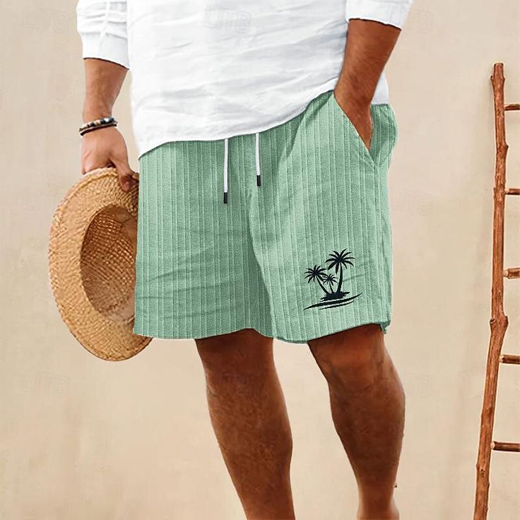 Category:WE-Pants; Season:Summer; Fabric:Polyester; Gender:Men's; Style:Boho,Hawaiian; Occasion:Vacation,Holiday,Beach; Fit Type:Regular Fit; Function:Breathable,Comfort; Waistline:Mid Waist; Pattern:Coconut Tree; Design:Pocket,Elastic Waist,Drawstring; Pants Type:Beach Shorts,Casual Shorts,Summer Shorts; Fly Type:Drawstring,Elasticity; Front page:FF; Listing Date:05/03/2024; Production mode:External procurement; Hips:; Length:; Waist:; Pants Length:Short Leisure Bottoms With Pockets For Vacation, Vacation Leisure Bottoms With Pockets, Bohemian Style Shorts For Beach Party Vacation, Bohemian Shorts For Beach Party Vacation, Casual Summer Vacation Bottoms, Bohemian Shorts For Summer Beach Party, Summer Beachwear Bottoms For Leisure, Summer Beach Bottoms With Pockets, Summer Leisure Bottoms For Beach Season