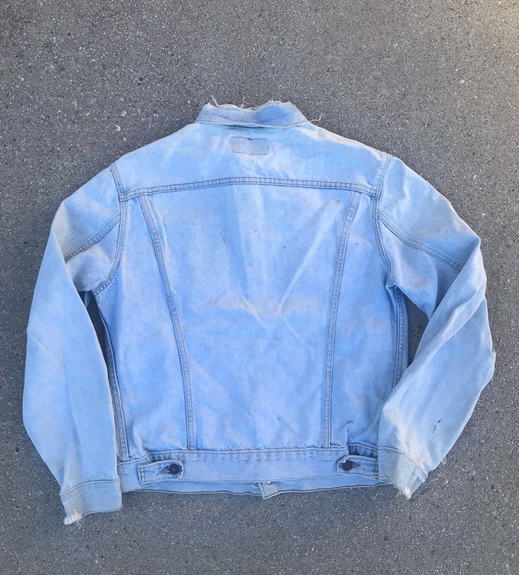 "Make this classic Levis jacket a staple in your closet. Brand: Levis Estimate Size: Medium Beautiful wear as shown in images Length: 23\" Bust: 40\" Waist: 39\" Shoulder: 16\" Sleeve: 23\"" Vintage Acid Wash Outerwear For Fall, Classic Distressed Outerwear For Fall, Classic Washed Denim Jacket, Classic Distressed Long Sleeve Outerwear, Retro Faded Washed Outerwear, Urban Distressed Fitted Outerwear, Acid Wash Cotton Retro Outerwear, Retro Acid Wash Cotton Outerwear, Classic Faded Outerwear For Spring