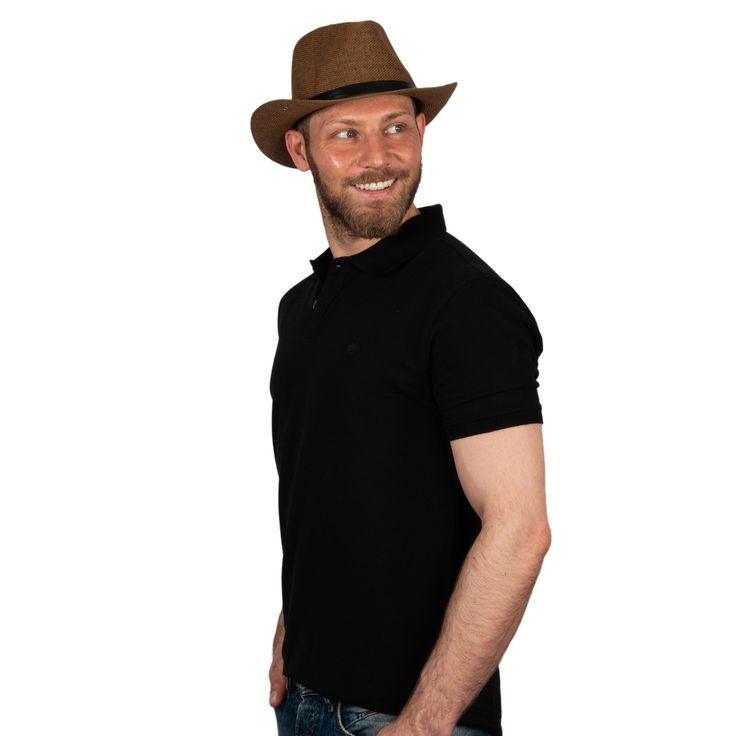 Our handmade straw cowboy hats are chic and charming in the summer.  Our cowboy hats have a beautiful vegan belt and have adjustable rope in inside of the hat fit most heads.  It's a beautiful and classic accessory for every men and women in all summer occasions and holidays. It's also great gift. Color :Brown Size : 56-59 cm  Brim Size : 5.5 cm ( 2 inches) Crown : 12 cm (4.75 inches)  Belt : 1.5 cm  You can brush with softly brush and wipe with a damp rag. If your fedoras gets wet, shake off all water, let dry( Don't rub too hard , the fabric might be damaged.) Casual Cap For Country Events, Western Style Cap Sun Hat For Vacation, Western Style Sun Hat Cap For Vacation, Brimmed Brown Boater Hat For Country Events, Western Style Sun Hat For Vacation, Brown Brimmed Boater Hat For Country Events, Summer Fedora Felt Hat For Country Events, Country Style Brown Straw Cap Hat, Casual Wide Brim Top Hat For Rodeo