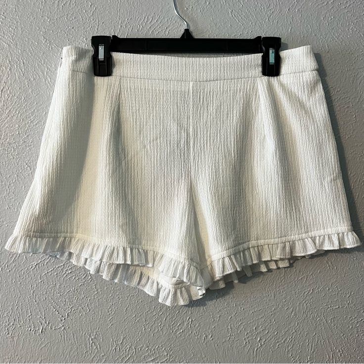 Shein White Ruffle Shorts. Size Medium And Never Worn! Pet And Smoke Free Home. Will Accept Reasonable Offers! White Ruffled Bottoms For Spring, White Ruffled Short Bottoms, Ruffled Bottoms For Spring And Summer, Feminine Summer Bottoms With Ruffles, Feminine Ruffled Bottoms For Summer, Summer Bottoms With Ruffle Hem, White Bottoms With Ruffle Hem, White Bottoms With Ruffle Hem For Day Out, Spring Day Out Shorts With Ruffles