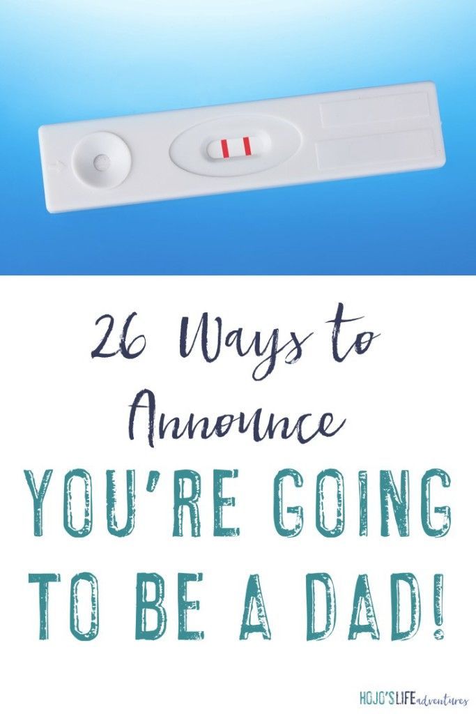 an electronic device with the words, 26 ways to announce you're going to be a dad