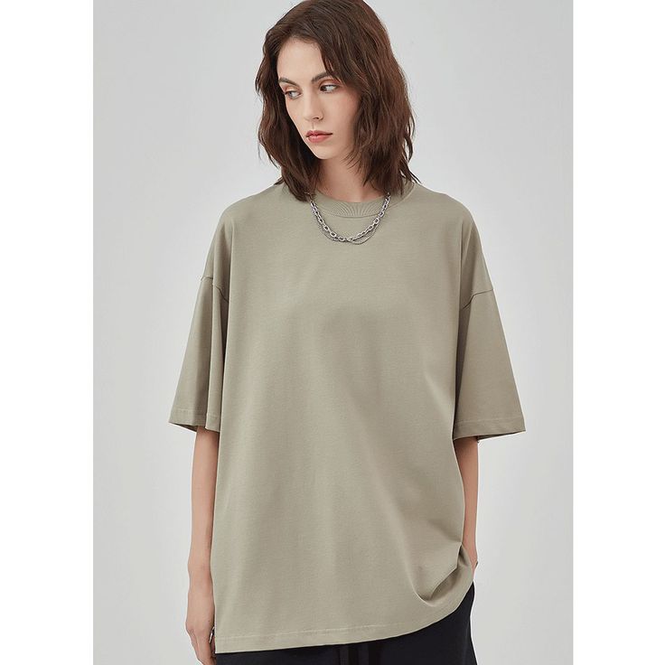 Solid Color Oversized Basic TeeTee  Material: 100%Cotton  Size: S, M, L, XL ,2XL Color: Apricot, Khaki, Brown, Coffee, Dary Gray  Season: Spring, Fall, Summer  Occasion: Leisure, Outdoor, Daily, Vacation, Fall Outfits, Spring Outfits, Summer Outfits Oversized Khaki T-shirt For Summer, Green Oversized T-shirt For Everyday, Oversized Khaki Crew Neck Top, Oversized Green T-shirt For Everyday, Garments Business, Professional Clothing, Clothing Factory, Branded Clothing, Garment Industry