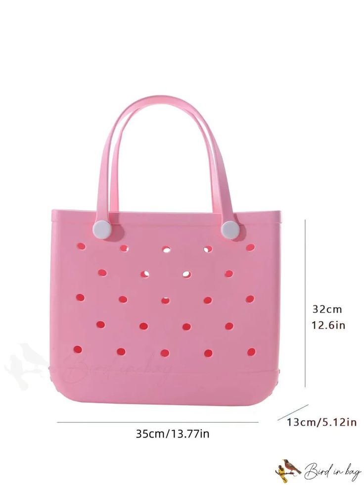 BirdinBag - Outdoor Travel Beach Bag: Waterproof & Portable Handbag for Swimming, with Solid Color Pink Reusable Beach Bag, Pink Packable Bags For Outdoor, Pink Packable Outdoor Bags, Pink Packable Bags For Daily Use, Portable Tote Bag For Outdoor, Packable Pink Bags For Daily Use, Daily Use Packable Pink Bags, Waterproof Rectangular Beach Bag, Pink Waterproof Outdoor Bag