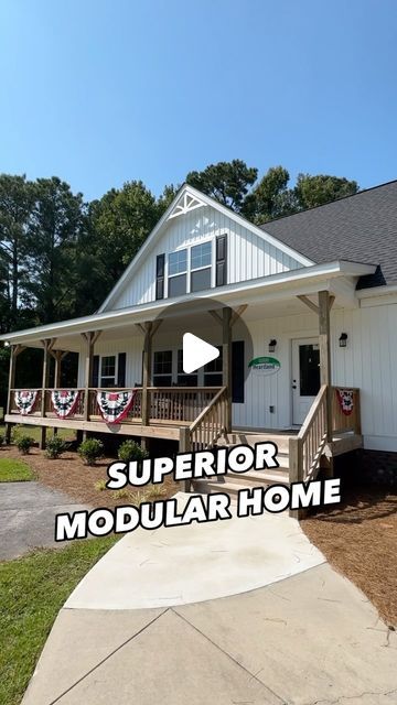 a white house with the words supervisor modular home