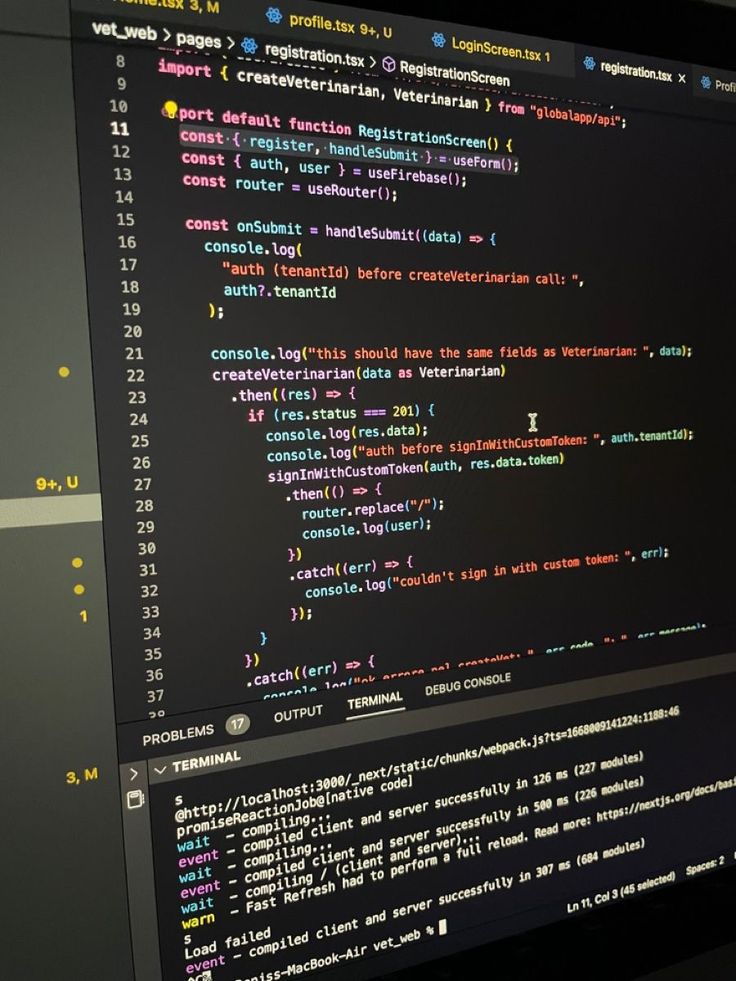 a computer screen with multiple lines of code on it's side and another line of code on the other side