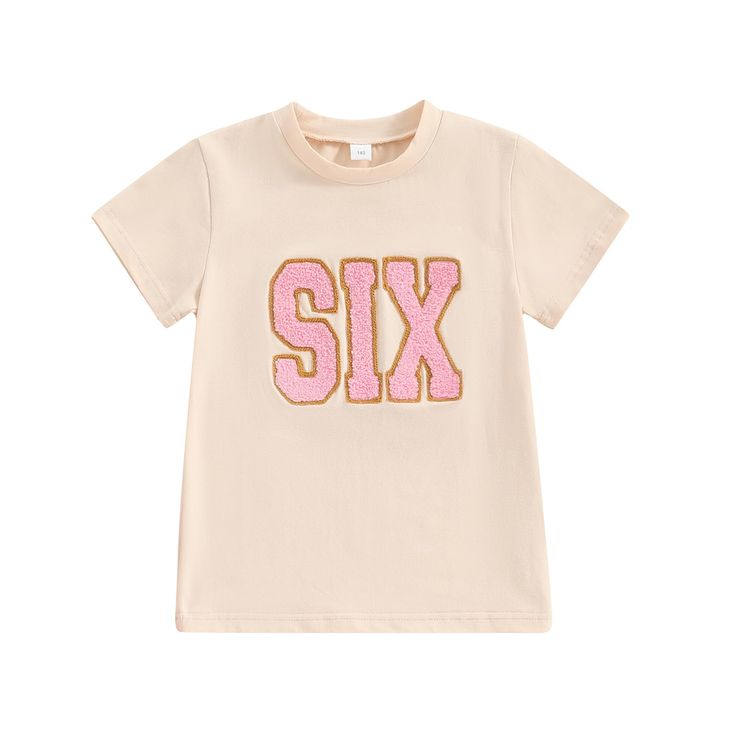 PRICES MAY VARY. Cute Design - This summer short sleeve t-shirt top is special designed for birthday party, with number one/two/three/four/five/six letters embroidery, giving your girl a memorable birthday present. Birthday Shirt - These birthday t-shirts with 6 sizes from 1-7 years old, girls love that they have a cute happy birthday shirt tradition to look forward to each year. Occasions - Little girls birthday outfit top is great for some special occasions,such as 1st birthday party, 2nd birt Cotton Number Print Short Sleeve Tops, Cotton Short Sleeve Top With Number Print, Pink T-shirt With Name Print For Summer, Cotton T-shirt With Letter Embroidery For Birthday, Summer Cotton Tops With Number Print, Pink Short Sleeve T-shirt With Number Print, Summer Pink T-shirt With Name Print, Summer Graphic Tee With Number Print, Graphic Tee With Letter Embroidery And Short Sleeves