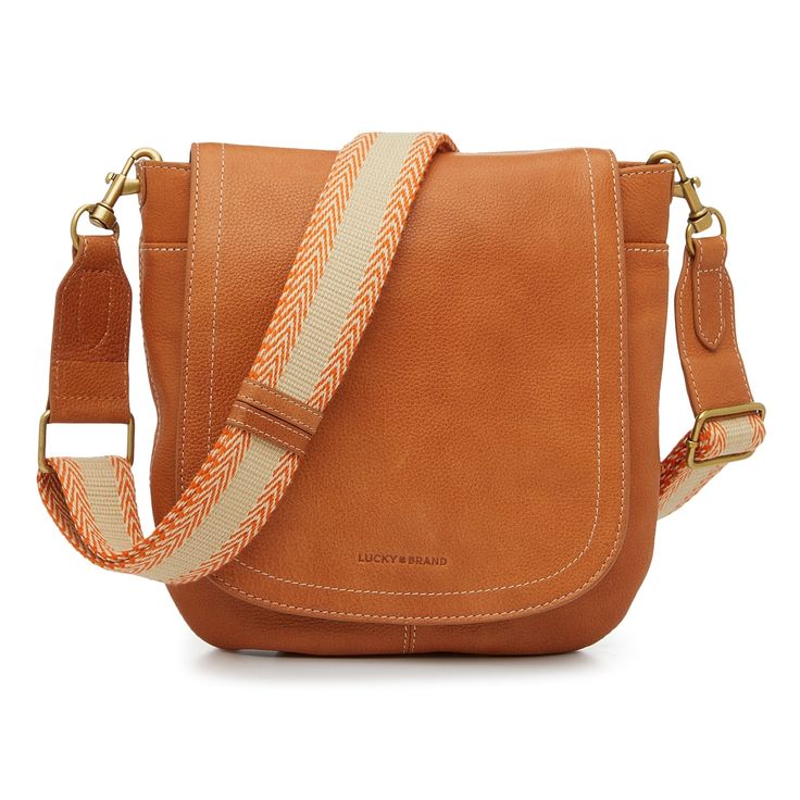 Lucky Brand-Rori Leather Crossbody The Rori crossbody from Lucky Brand will become your new go-to accessory. Crafted from a quality leather material, this purse features an easily accessible design, interior pockets, and a guitar strap detail, offering everything you need in your day-to-day bag. Everyday Crossbody Bag, Accessible Design, Brown Leather Crossbody Bag, Michael Kors Fashion, Vans Shop, Leather Crossbody Purse, Guitar Strap, Day Bag, Crossbody Purse