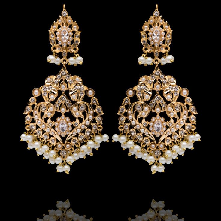 Ornate Kundan Gold Earrings, Luxury Bollywood Kundan Chandelier Earrings, Luxury Traditional Kundan Chandelier Earrings, Ornate Gold Kundan Earrings, Luxury Gold Victorian Chandelier Earrings, Unique Gift Cards, Heritage Jewellery, Jewellery Indian, Big House