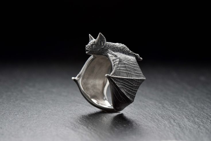 Sterling Silver Bat Ring, Gothic Ring, Handmade Bat Silver Ring, Animal Lovers Jewelry, Bat Lovers Gift, Animal Ring, Vampire RIng Looking for a unique and striking piece of jewelry? Check out this stunning silver ring featuring a beautiful bat design. Made with high-quality materials and expert craftsmanship, this ring is the perfect way to showcase your love for these fascinating creatures. The detailed bat design is both elegant and edgy, with the intricate lines and curves capturing the beau Vampire Ring, Vampire Jewelry, Bat Ring, Bat Jewelry, Witch Rings, Steampunk Rings, Halloween Ring, Gothic Ring, Animal Ring