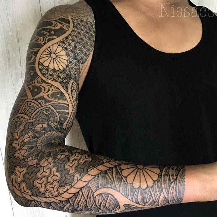 a man with a tattoo on his arm