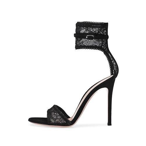 Larger Size Fashion, Lace High Heels, Black Stretch Lace, Real Fashion, Basic Heels, Classy Shoes, High Heels Sandals, Super High Heels, Black Shoes Women